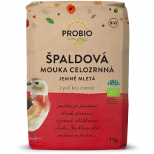 Mouka špaldová - celozrnná,jemně mletá Bio 1000g PROBIO