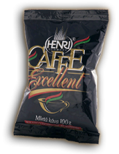 Káva mletá - Excelent,směs arabica 100g HENRI
