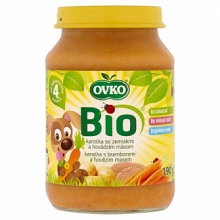 Dětská výživa - karotka,brambory,hovězí Bio 190g OVKO