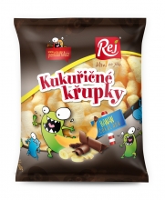 Křupky kukuřičné - banánové s čokoládou 90g REJ