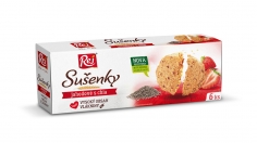Sušenky - jahodové s chia 120g REJ