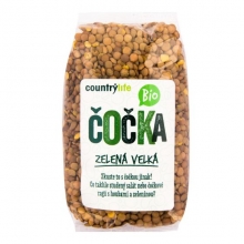 Čočka - zelená Bio 500g COUNTRY LIFE